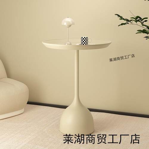 网红小桌子迷你茶几现代简约小圆桌沙发边几床头置物桌铁艺床头柜