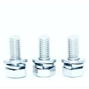 组合螺钉 M10 除油清洗不锈钢304 六角头螺钉 GB9074.17