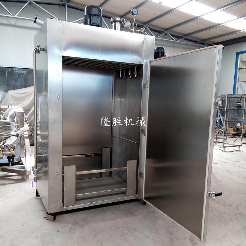 隆胜豆腐干熏烤机器全自动香肠烤肠烟熏设备羊肉肠不锈钢烟熏炉