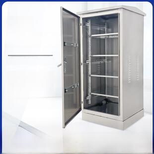 户外防雨不锈钢网络机柜室外防水监控设备落地柜弱电机柜配电箱