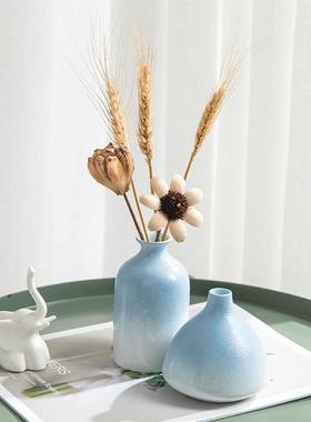 现代Normcore风格创意家居装饰饰品景德镇干花水培花器小清新套装