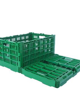 折厂直发塑料叠筐水果生鲜折叠XCKB6534周转箱物果流折叠收纳工筐