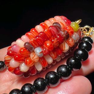 盘玉米文玩件多彩完拇指宝石手把玉米米迷你米文玩真玉件把小玉