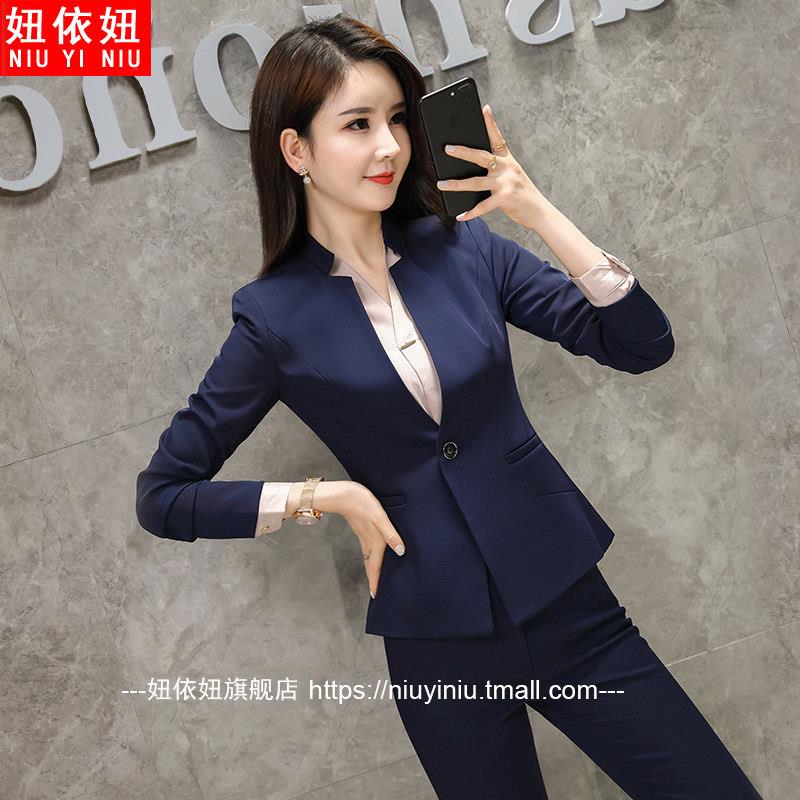 职业装套装女时尚气质小西服正装工作服秋冬新款西装外套面试工装