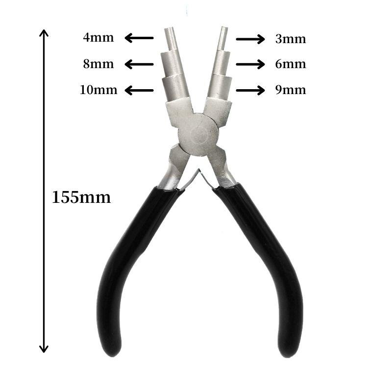 高档新款防锈六钳 6合一圆珠三段饰段品DIY宝钳子手工绕线嘴造型