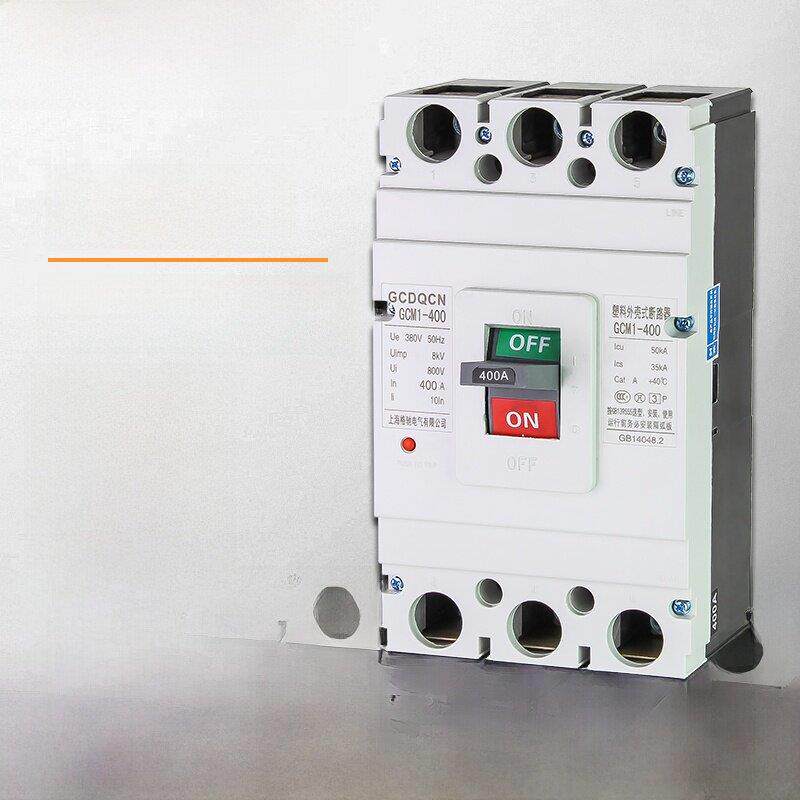 断路器塑壳空开三相四线塑料外壳式3p4p100a200a250a400a空气开关