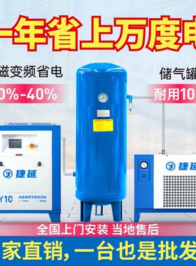 .厂家w直杆供永磁变JY750频螺式空气压缩机75/15k节能低噪空压机