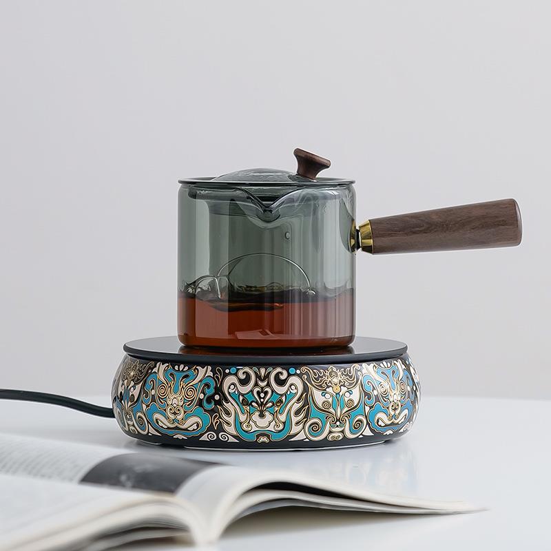 简约轻奢蒸煮电陶炉煮茶器具一体茶壶茶具套装家用玻璃耐热煮茶炉