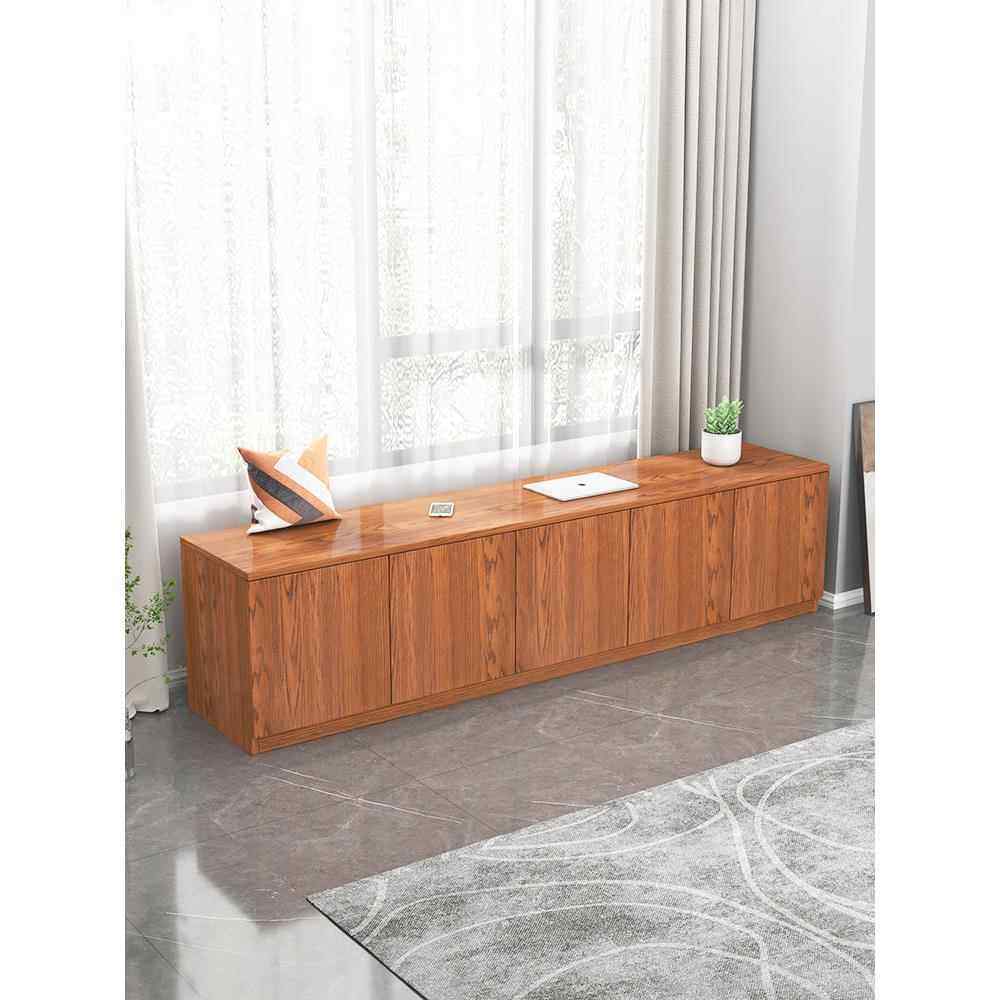 阳台柜窗台柜飘窗柜落地柜矮柜储物柜收纳柜可坐长条柜子定制实木