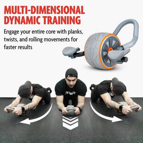 Ab Roller Wheel with Elbow Support & 2 Knee Pads - Abdominal
