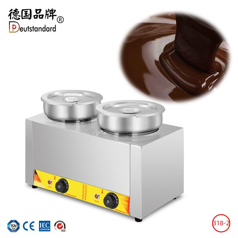 商用巧克力融化机 食品保温桶 高汤加热恒温设备5LX2缸食品保温机