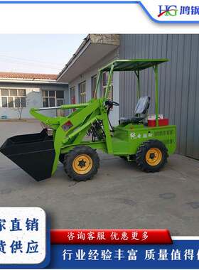 家用电动小铲车养殖饲料运输柴油装载机建筑工程砂石铲运车