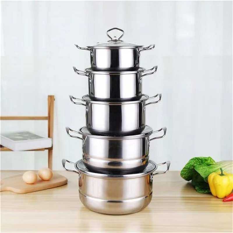 出口不锈钢10件套锅具套锅汤锅奶锅不锈钢线柄套锅礼品套锅,厨房/烹饪用具,锅组套装,淘宝优惠券,粉丝福利购,淘宝优惠卷