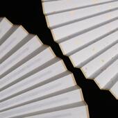 7WLO木质折扇红木乌木鸡翅木文玩扇子空白宣纸扇苏工扇面书法绘画