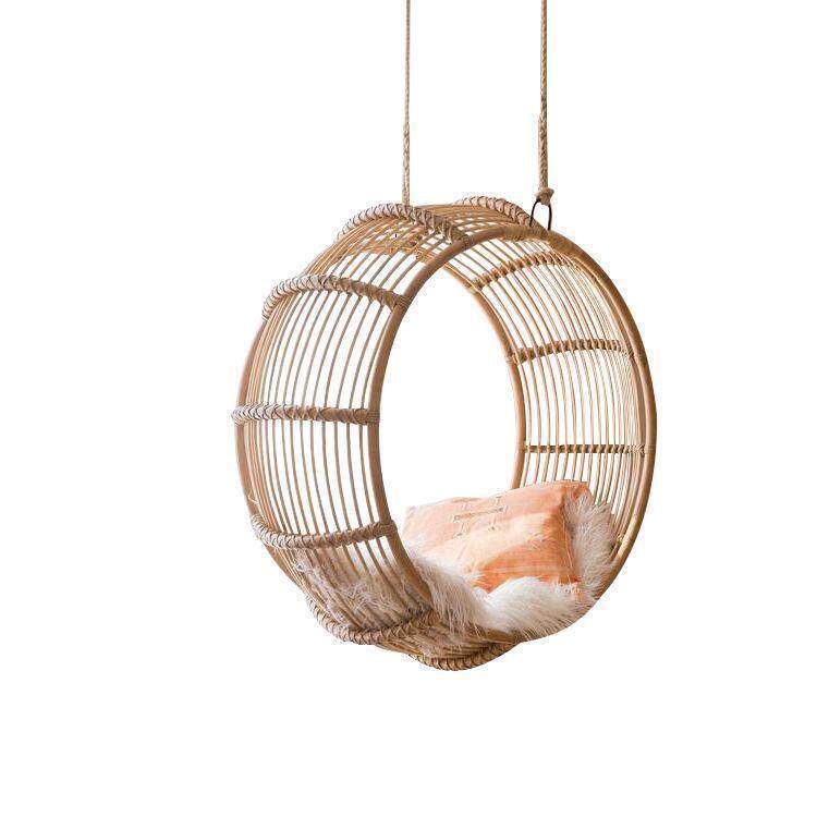 户外网红藤椅摇椅懒人秋千吊篮家庭双人阳台吊床室内休闲摇篮吊椅