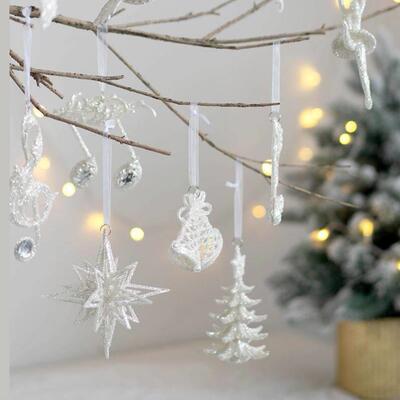Christmas tree decoration pendant Angel glitter pendant 挂饰