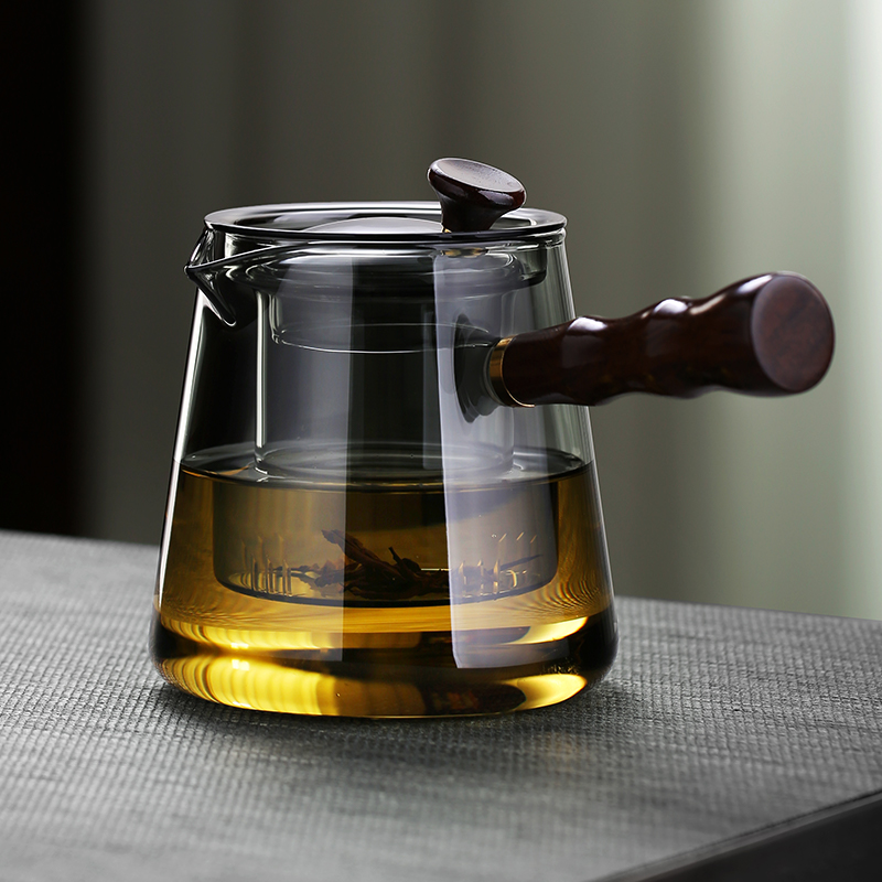 侧把壶煮茶器玻璃专用泡茶壶过滤家用花茶壶茶具新款大容量办公室