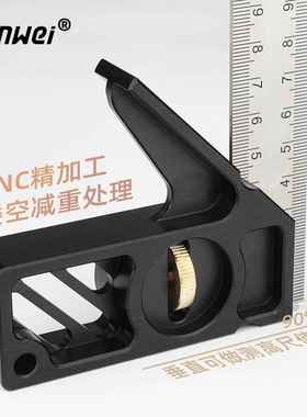 活角动度尺限位尺不钢铝锈合金材质45455度直角尺钢尺位器限CNC