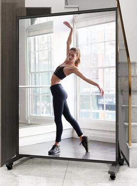 可移动舞蹈镜直播带家用全落轮地镜见详情子带伽子瑜身健身镜舞蹈