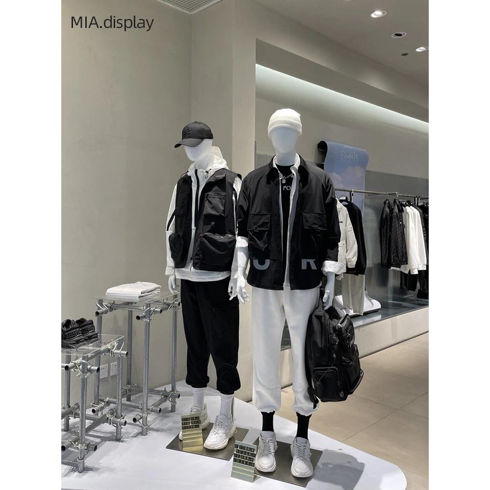 男模特假人全身服装店男装模特道具展示架男士裤模上半身人偶模型