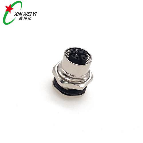 m12 X-code 母头座子转rj45网线 以太网连接器 AI数据传输连接线