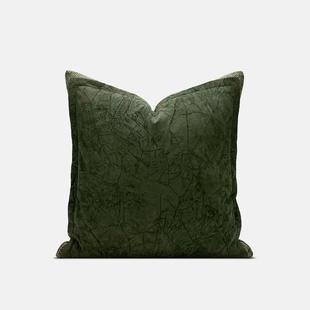 轻奢简约现代抱枕沙发客厅靠垫抱方枕样包腰板间酒店枕墨绿OQC靠