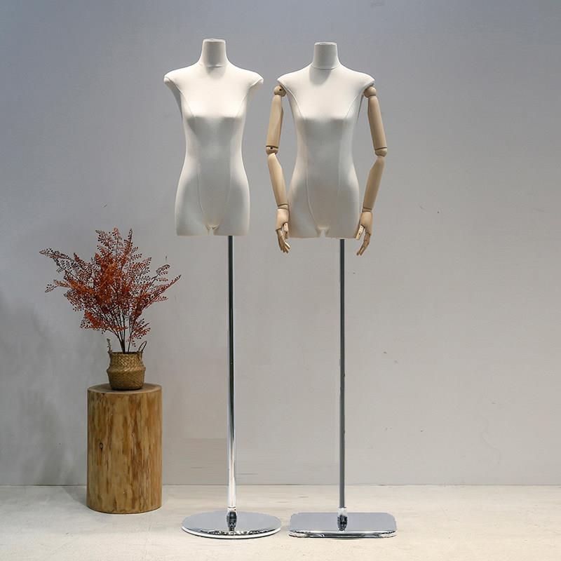 服装店扁身平胸女模特架子橱窗假人体半身女装模特道具展示架全身