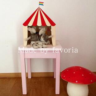INS装饰马戏团小木屋房子置物架摆件挂饰收纳盒儿童房装饰 大号