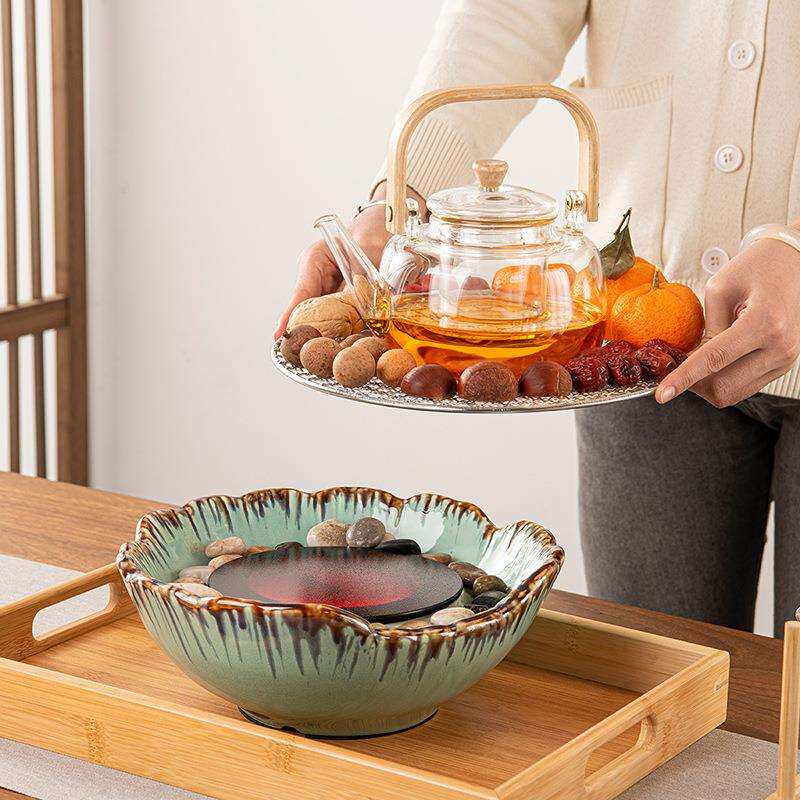 冬季围炉煮茶的炉子家用室内烤茶神器电陶炉煮茶器具配件插电烧烤