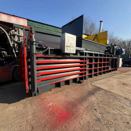 大型卧式废料液压打包机pvc废品液压打包机打包带小型卧式打包机