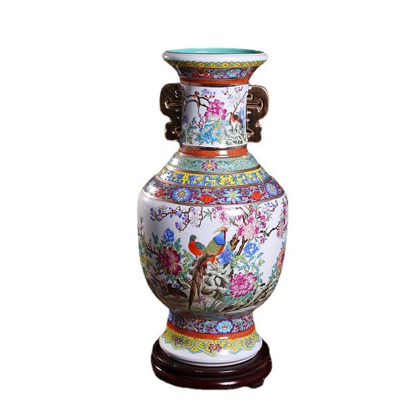仿古中式珐琅彩瓷王景德镇客厅家居陶瓷花瓷器摆件工艺品礼品