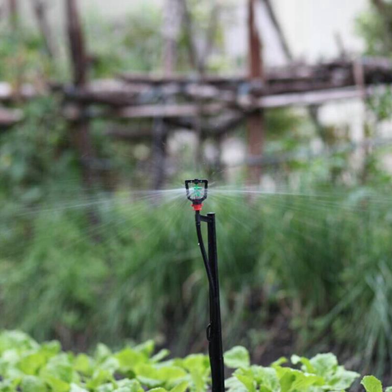 菜地果园自动浇花地插杆旋转360度喷头花园草坪浇菜微喷淋洒水器