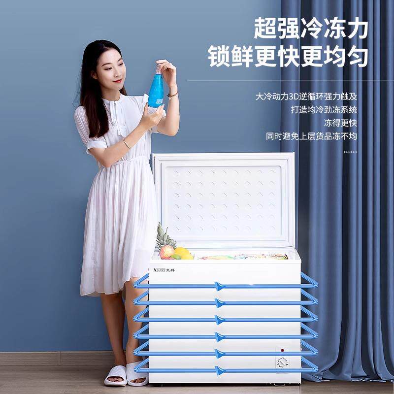 节能小冰柜家用迷你减霜商用冷柜小型全冷冻冷藏两用冷柜