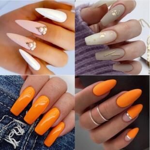 Seamless Transparent Clear Coverage Nails Full Fake 100pcs