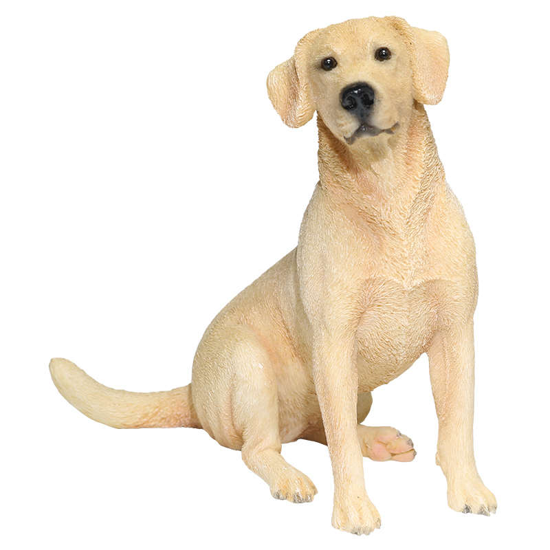 厂家直供仿真动物拉布拉多犬狗模型车载摆件树脂工艺品