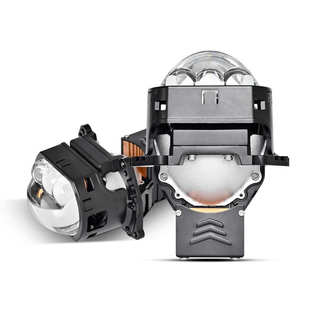 H7H11 汽车LED大灯双光透镜3寸方形三直射激光灯超亮90瓦大功率H4
