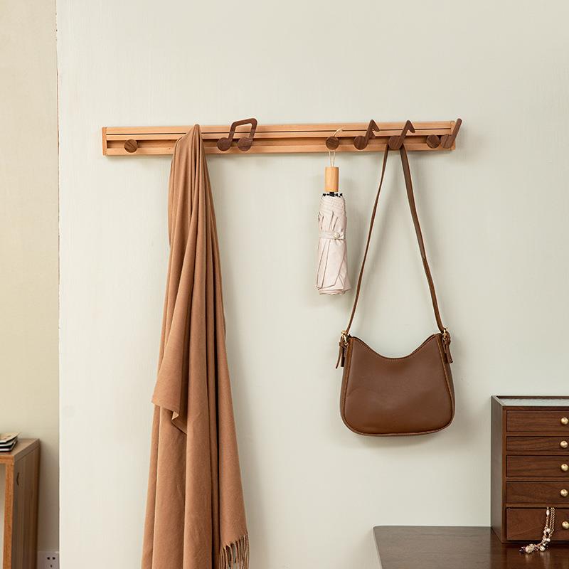 音符钩进门玄木关实入户挂创意无品牌/音门符排钩免打孔后挂衣架