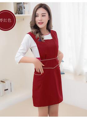 高档款美容院纹锈师美甲工作服定新制GOLO裙韩版时尚围餐厅衣防污