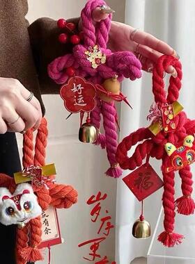 新年中国结材料3股手工编织彩色棉绳棉线春节门挂DIY国风装饰挂饰