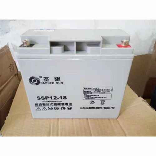 圣阳蓄电池SSP12-18阀控式铅酸免维护12V18A消防UPS电源EPS直流屏