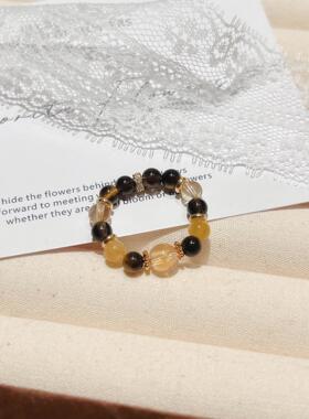 天然水晶戒指招米金霸综合男女款