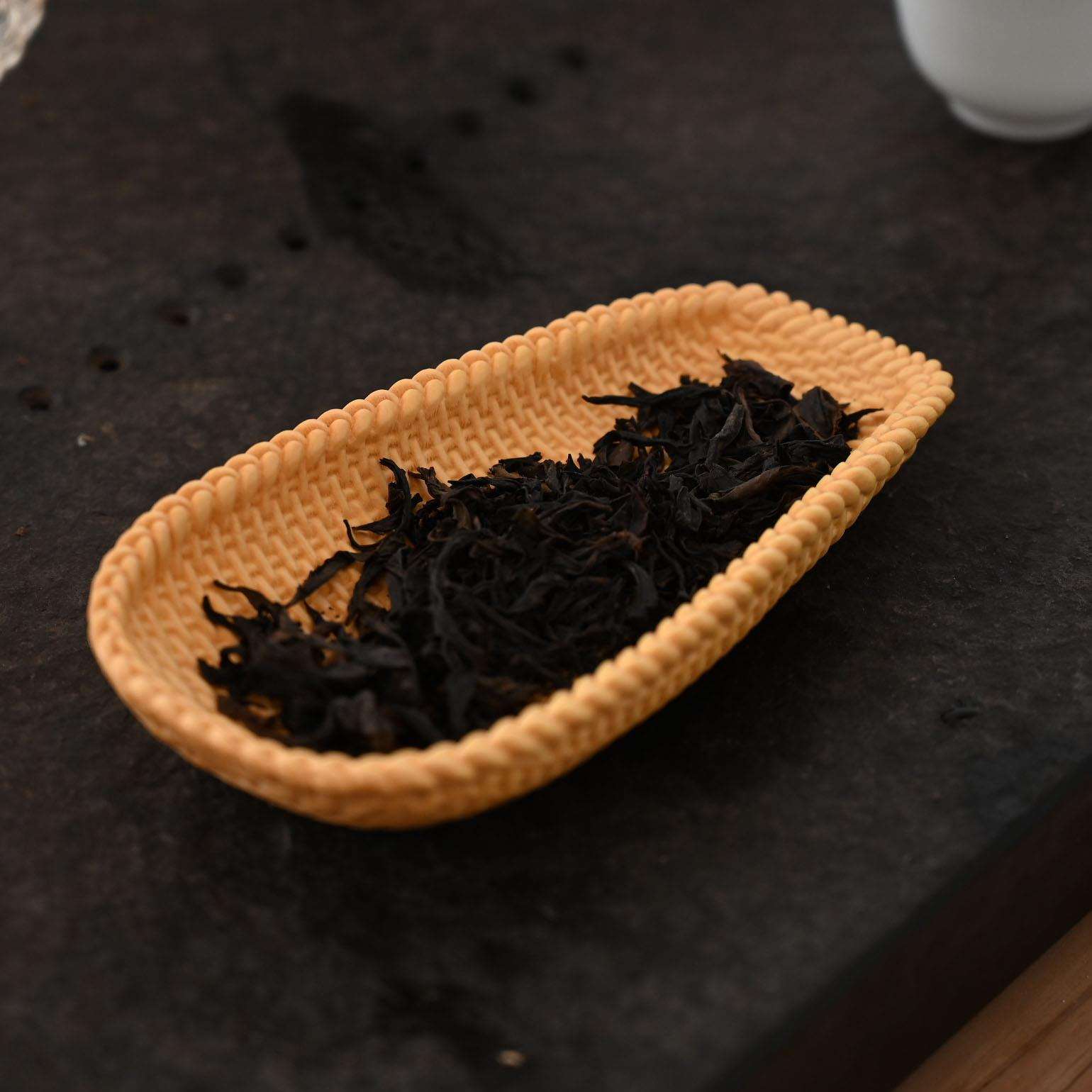 黄杨木雕刻簸箕茶铲 日进斗金木茶铲茶具竹簸箕木雕送礼工艺品