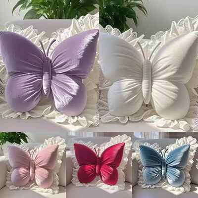 Elegant Butterfly-Shaped Pillow - Soft Lumbar Support