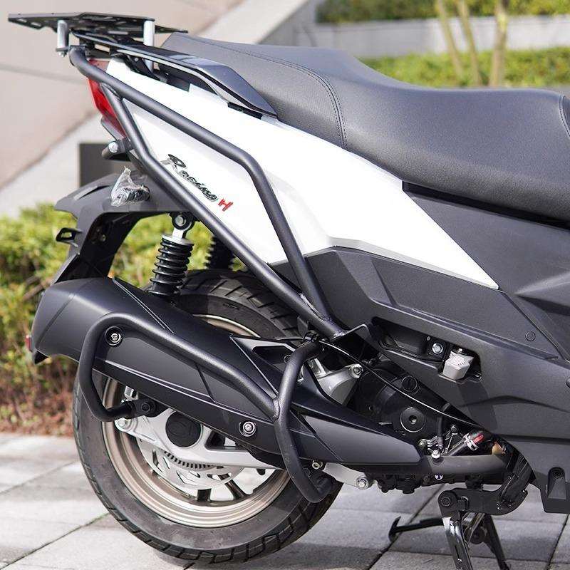 适用光阳RKH150Racing加厚保险防摔前后护杠排气管护杠尾架货架