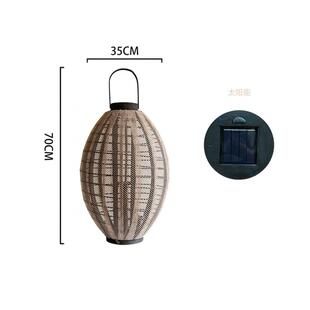 布面庭院 风灯 灯笼北欧店面花园酒店装饰品宿慕木质民落地jk烛台