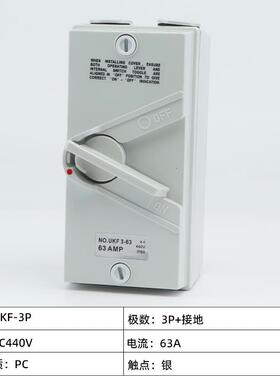 高档户外防水隔离开 关三8相四线 线UKF-雨4P63A/35A20A室外防负