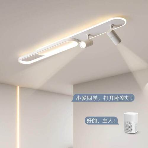 LED现代简约长条形智能走道灯极简带射灯楼梯入户阳台灯走廊灯
