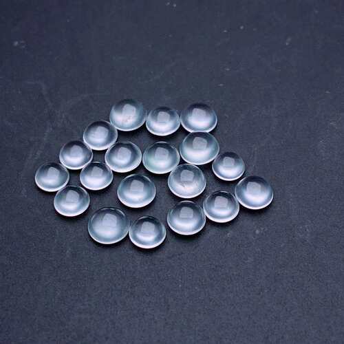 缅甸天然翡翠a货高冰种小蛋面一手裸石fxj尺寸：4.5-2.9mm