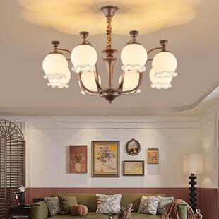 眼新中式 简护式 美复古现代约餐厅室 法式 中古风客厅卧吊662灯新款