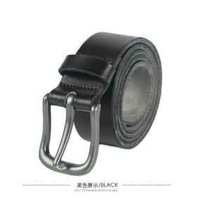 高档做真皮新款男士皮带头层纯皮休闲手水洗旧牛复工古针扣牛仔裤